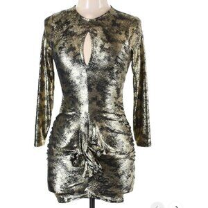Nasty Gal sz M Cocktail short dress, metallic detail, BADDIE: bodycon fit NWT
